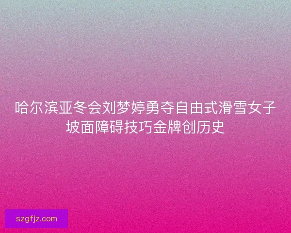 哈尔滨亚冬会刘梦婷勇夺自由式滑雪女子坡面障碍技巧金牌创历史 哈尔滨亚冬会刘梦婷勇夺自由式滑雪女子坡面障碍技巧金牌创历史